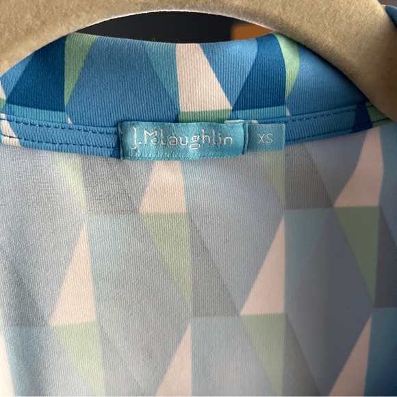 J. McLaughlin Wrap Dress - X-Small - Shirt Tie Dress 60s Geometric - Picture 4 of 7